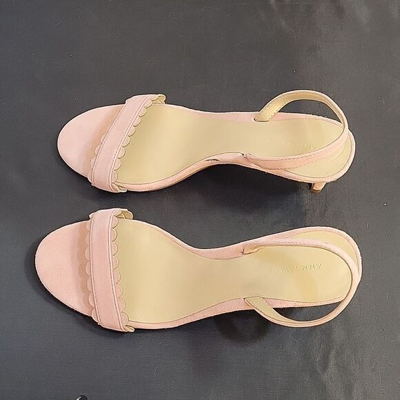 ANN TAYLOR ONE BAND BACK ANKLE STRAP OPEN TOE LOW HEEL SANDAL - Picture 9 of 12